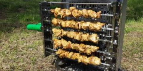 Jak vyrobit vertikální gril vlastníma rukama: kresba s rozměry